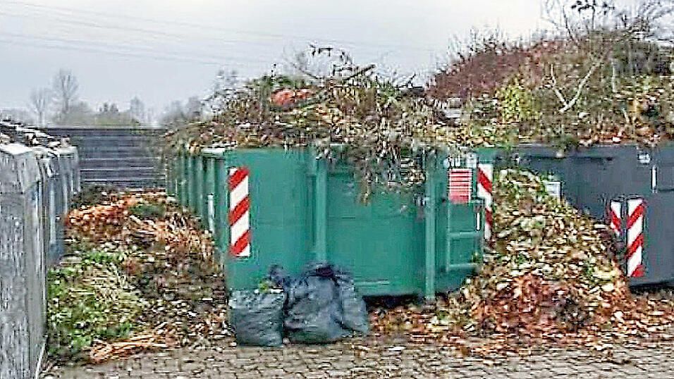 Wie die Bauamtlichen Betriebe sagen, sind die Container eher f&uuml;r die fu&szlig;l&auml;ufige Abgabe des Gr&uuml;nguts gedacht. Leider werde immer wieder beobachtet, dass ganze Lastwagen oder Anh&auml;nger entladen werden.