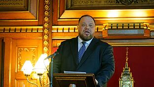 Bei einem Auftritt in Schweden hat der ukrainische Parlamentspräsident Ruslan Stefantschuk die bereits bekannten «roten Linien» der Ukraine wiederholt. (Archivbild)