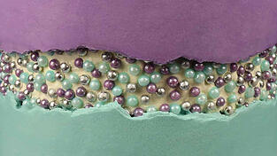 Fertig! Der 'Riss' sorgt bei dieser Torte f&uuml;r einen besonderen optischen Effekt.