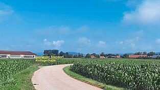 Der Standort der Kotlagerhalle nahe Gmünd und dem Biobetrieb. Der Standort der Kotlagerhalle nahe Gmünd und dem Biobetrieb.