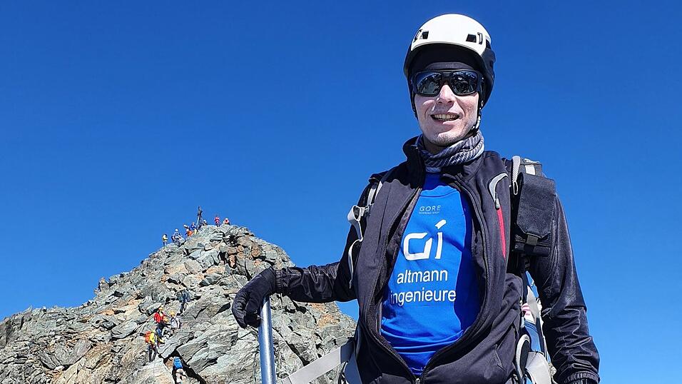 Kurz vorm Ziel: Florian Zimmermann vor dem Gipfel des Gro&szlig;glockners.