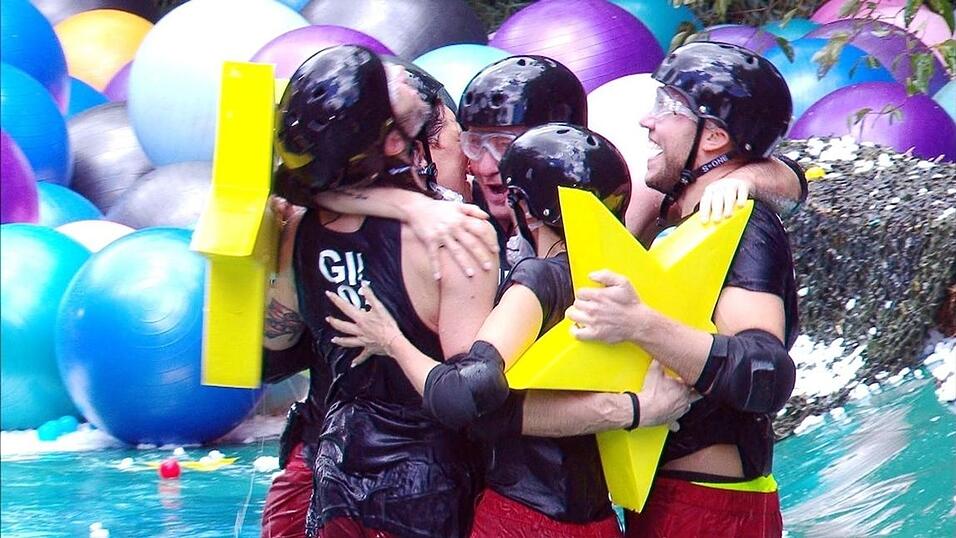 Beim Spiel &laquo;Creek der Sterne&raquo; mussten die Stars kurz vor dem Finale noch einmal alle Kr&auml;fte mobilisieren. (Handout)