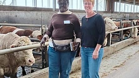 Besichtigung eines Stalls in Bayern.