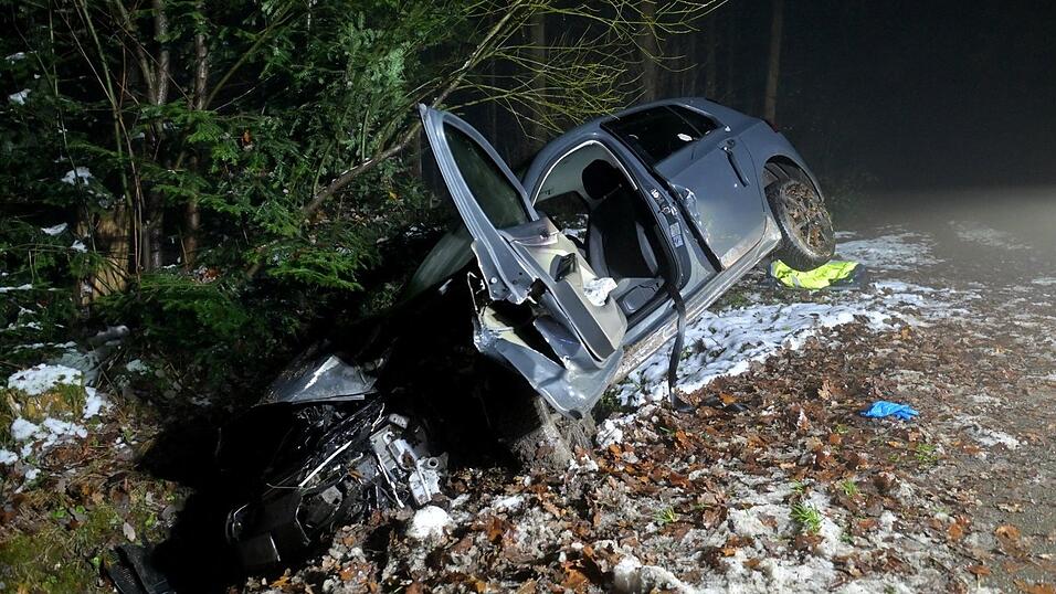 Unbeteiligte entdeckten ein Wrack bei Büchlberg und riefen die Rettung.