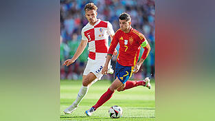 Pongracic (l.) trat bei der EM gegen Stars wie Spaniens Alvaro Morata an.