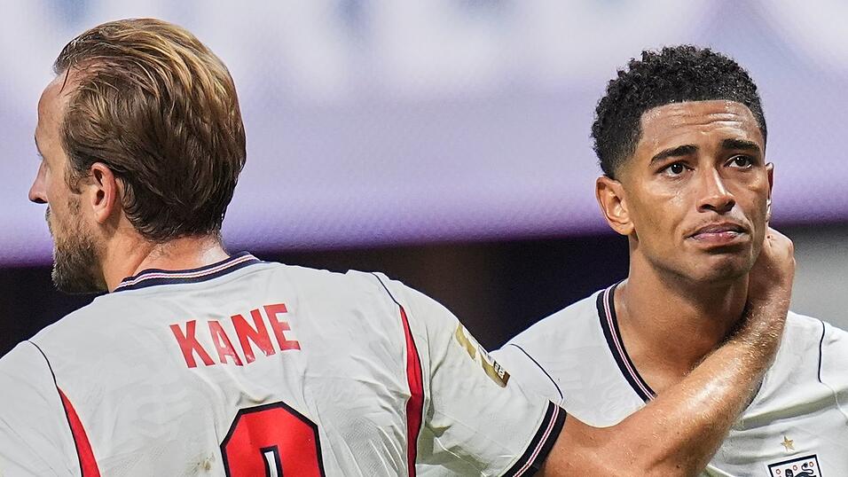 Enttäuschung pur: Englands Schlüsselspieler Harry Kane und Jude Bellingham. Enttäuschung pur: Englands Schlüsselspieler Harry Kane und Jude Bellingham.
