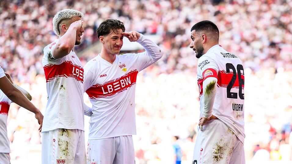 Deniz Undav (r.) und der VfB holten einen wichtigen Sieg gegen Leverkusen.