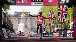 Sabastian Sawe lief &uuml;berraschend einen Marathon-Weltrekord in London.
