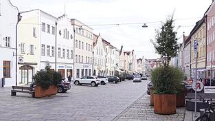 In den Pflanztrögen auf dem Vilsbiburger Stadtplatz stehen Bäumchen. Um Schattenspender handelt es sich bei ihnen nicht. In den Pflanztrögen auf dem Vilsbiburger Stadtplatz stehen Bäumchen. Um Schattenspender handelt es sich bei ihnen nicht.