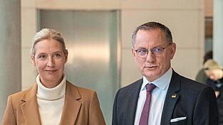 Alice Weidel, Fraktions- und Bundesvorsitzende der AfD, und Tino Chrupalla bekommen sich in die Haare - wegen Putin.