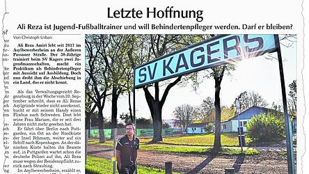 So hat das Tagblatt bereits einmal vor sechs Jahren über Ali Reza Amiri berichtet.