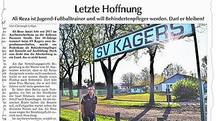 So hat das Tagblatt bereits einmal vor sechs Jahren über Ali Reza Amiri berichtet.