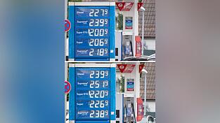 An dieser Tankstelle sind die Preise mittags teils deutlich gestiegen.