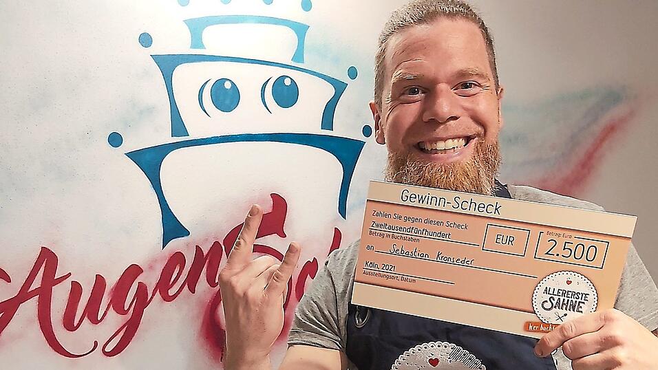 Sebastian Kronseder &uuml;berzeugte die Jury beim Nachbacken ohne Rezept mit Talent und starken Nerven und durfte das Preisgeld in H&ouml;he von 2500 Euro mitnehmen.