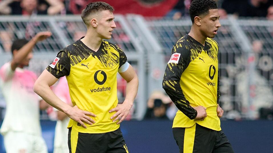Frust beim BVB: Schlotterbeck und Bellingham nach dem Gegentor.