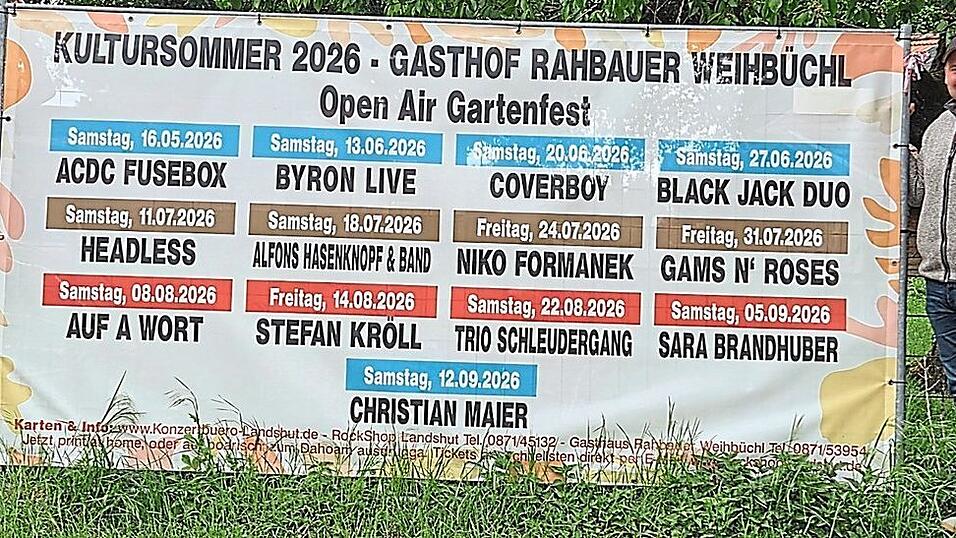 Veranstalter Helmut Renger (links) und Gastgeber Johannes Rahbauer haben gemeinsam das Programm des Open-Air-Gartenfestes in Weihbüchl zusammengestellt Veranstalter Helmut Renger (links) und Gastgeber Johannes Rahbauer haben gemeinsam das Programm des Open-Air-Gartenfestes in Weihbüchl zusammengestellt