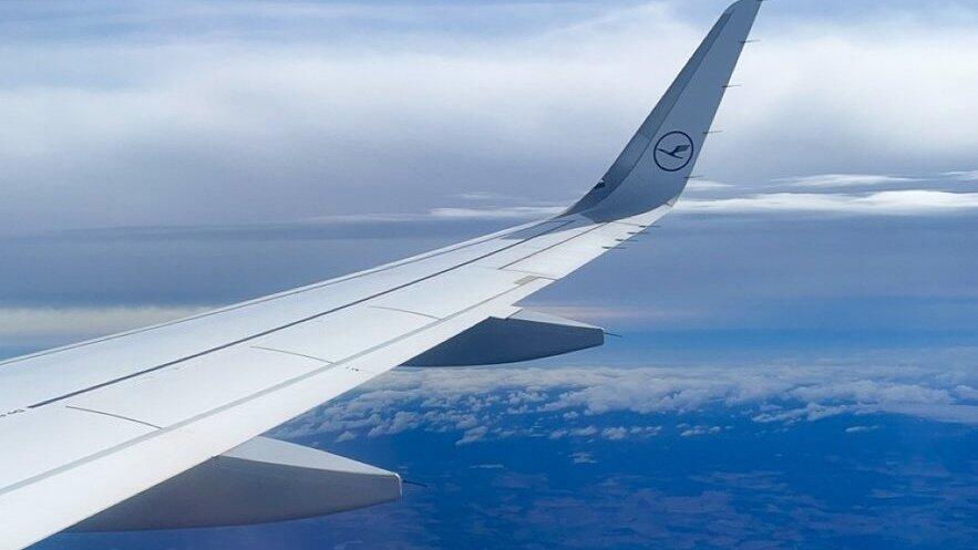 Giulia Neumeyers erster Blick auf Schweden aus dem Flugzeug. Giulia Neumeyers erster Blick auf Schweden aus dem Flugzeug.