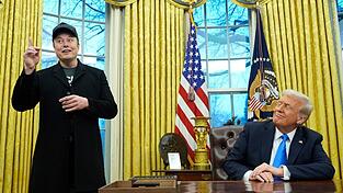 Zwei, die sich verstehen: Tech-Milliardär Elon Musk und US-Präsident Donald Trump. (Archiv) Zwei, die sich verstehen: Tech-Milliardär Elon Musk und US-Präsident Donald Trump. (Archiv)