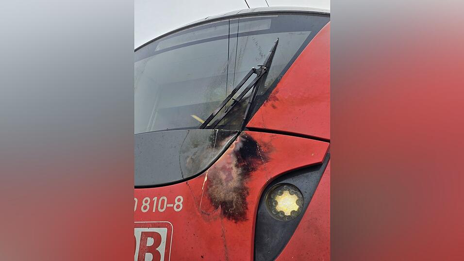 Die defekte Oberleitung hat sichtbare Spuren am Triebwagen hinterlassen.