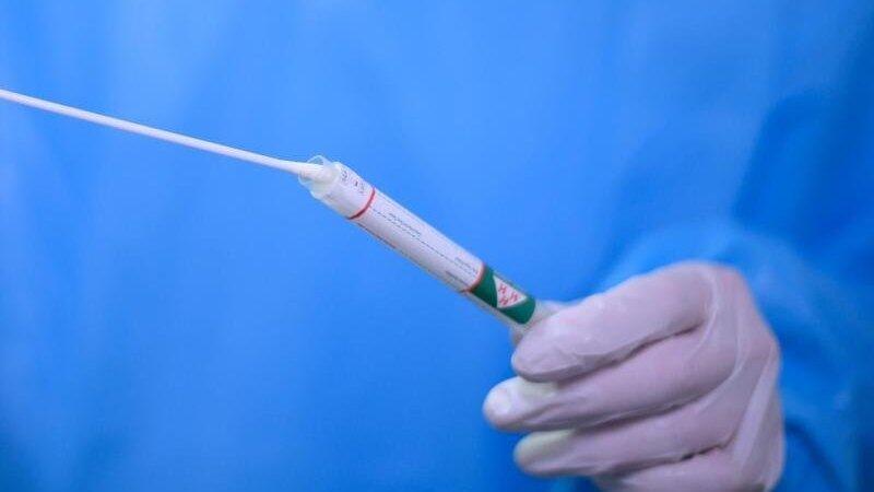 Ein Arzt hält einen Coronavirus-Test in den Händen. Ein Arzt hält einen Coronavirus-Test in den Händen.