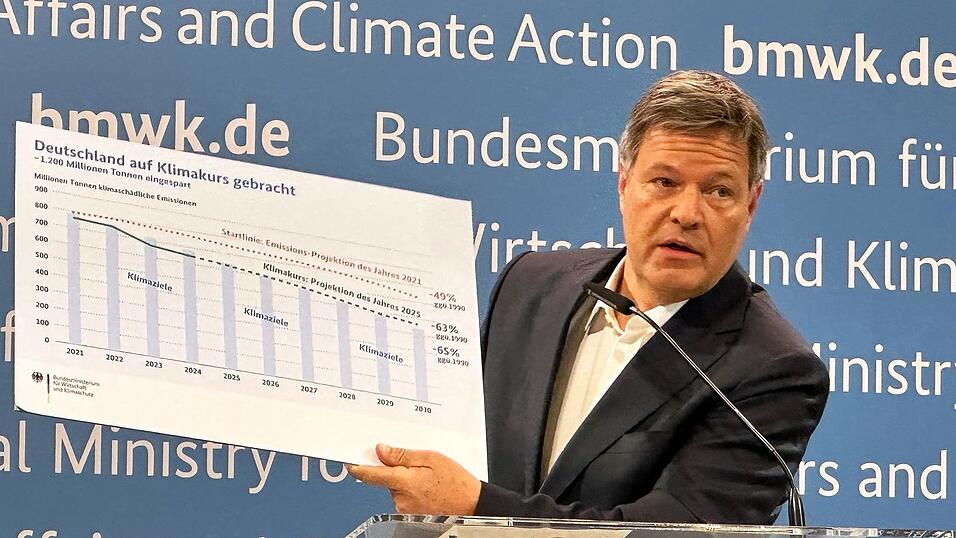 Habeck sprach von einer «Abschlussbilanz» der Klimapolitik der vergangenen Jahre. Habeck sprach von einer «Abschlussbilanz» der Klimapolitik der vergangenen Jahre.