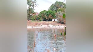 Für das Niederfeuerwerk konnte auf der Gstütt-Insel ganz nah am Wasser aufgebaut werden.