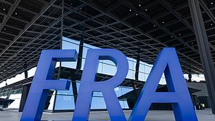 Selfie-Punkt am neuen Frankfurter Terminal 3.