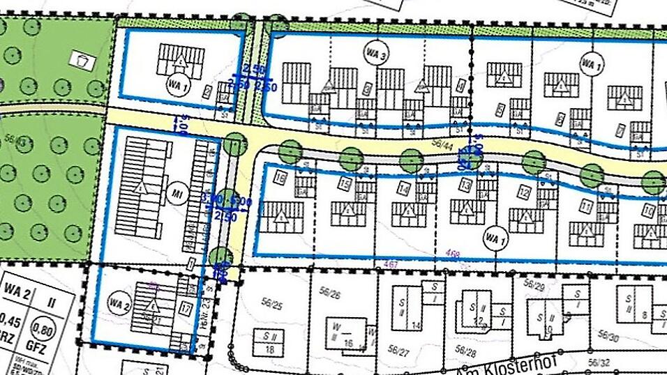 Ein erster Entwurf zum neuen Baugebiet Am Klosterhof III in Poxau wurde vorgestellt. Anpassungen erfolgen noch gem&auml;&szlig; der gefassten Beschl&uuml;sse.