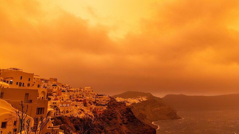 Der Saharastaub sorgt f&uuml;r ein apokalyptisches Bild.