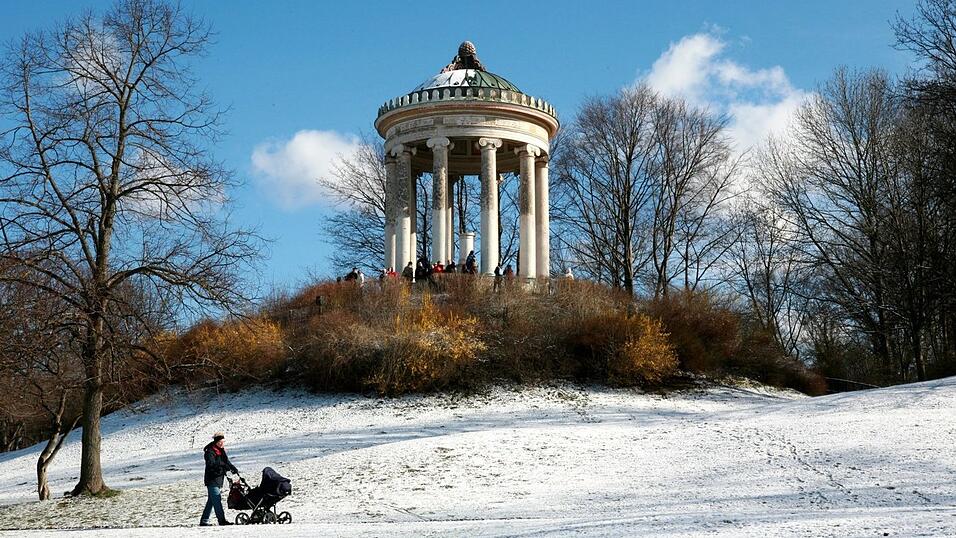 Englischer Garten im Schnee (Symbolbild)