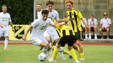 Die Bayernliga-Heimpremiere der „Spiele“ könnte kaum kniffliger sein. Denn Titelfavorit SV Erlbach dürfte dem SVL-Team um Jungspund Moritz Sossau (vorne, weißes Trikot) absolut alles abverlangen. Die Bayernliga-Heimpremiere der „Spiele“ könnte kaum kniffliger sein. Denn Titelfavorit SV Erlbach dürfte dem SVL-Team um Jungspund Moritz Sossau (vorne, weißes Trikot) absolut alles abverlangen.