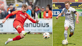 Tobias Lermer (l.) und die SpVgg Hankofen-Hailing starten Mitte Juli erstmals in der Regionalliga Bayern, genauso wie Fabian Trettenbach und die DJK Vilzing.