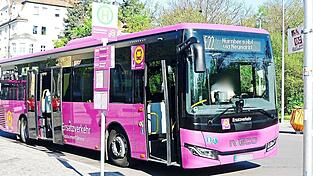 Ist das nun Pink? Oder Lila? So sehen jedenfalls die Busse und Haltestellen des SEV aus.