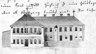 Um das Jahr 1835 ist dieses besonders wertvolle Aquarell entstanden, das den Pfarrhof zeigt und für die heutige Zeit neue Erkenntnisse bringt. Im Hauptgebäude links war a. die Wohnung des H. Pfarrers, im angebauten Gebäude waren unter b. Cooperator Zimmer, c. die Hauskapelle und im Erdgeschoß d. die Ställe. Um das Jahr 1835 ist dieses besonders wertvolle Aquarell entstanden, das den Pfarrhof zeigt und für die heutige Zeit neue Erkenntnisse bringt. Im Hauptgebäude links war a. die Wohnung des H. Pfarrers, im angebauten Gebäude waren unter b. Cooperator Zimmer, c. die Hauskapelle und im Erdgeschoß d. die Ställe.