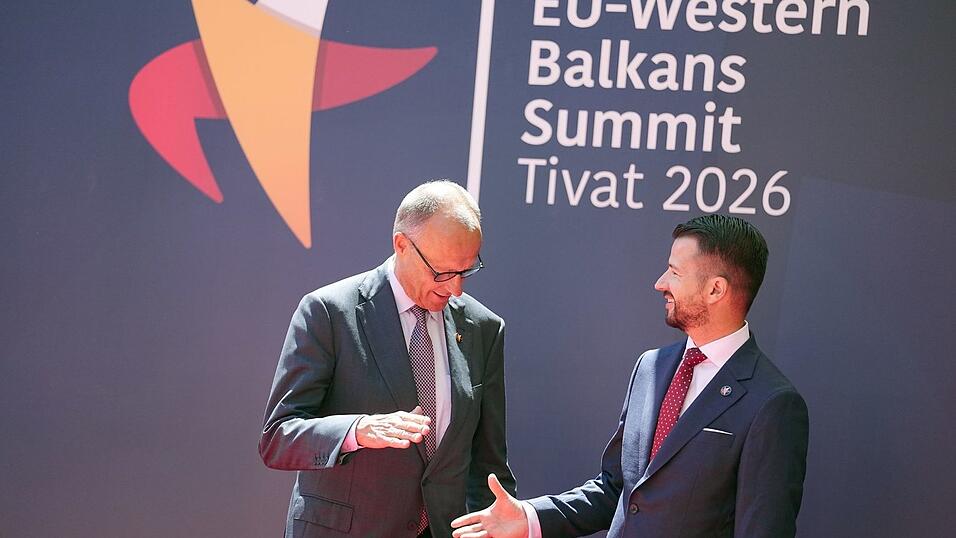 Kanzler Friedrich Merz (CDU) beim Westbalkan-Gipfel in Montenegro.