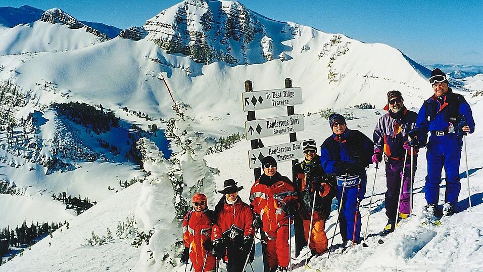 Mitglieder des Ski-Clubs Dingolfing um 1998, Jackson Hole, USA.