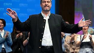 CSU-Chef Markus S&ouml;der sprach auf der gr&ouml;&szlig;ten Aschermittwochs-Versammlung in Passau.