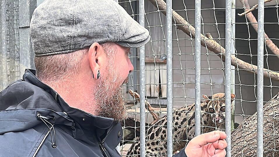 Peponi &uuml;berwindet seine &Auml;ngste und traut sich ans Gitter.