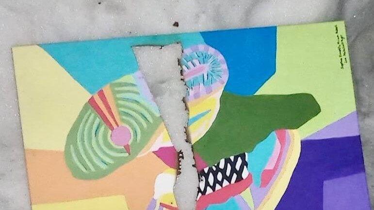 Dieses Bild hatten sie mit einem Feuerzeug angez&uuml;ndet.