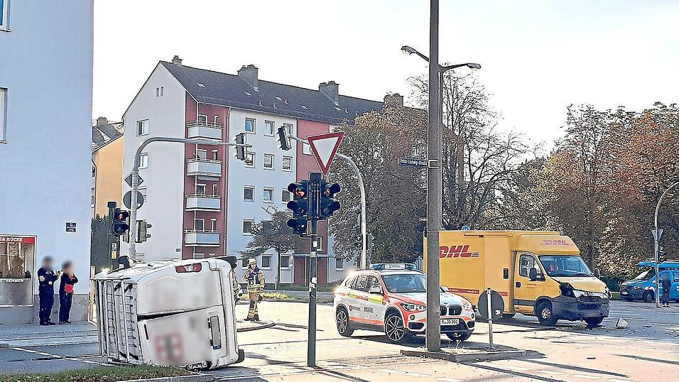 Einen Zusammenstoß gab es bei der Straubinger Straße.