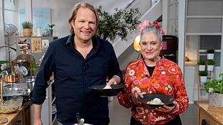 Michaela St&ouml;berl und Bj&ouml;rn Freitag kochten gemeinsam in der TV-Show &bdquo;Einfach und k&ouml;stlich&ldquo;.