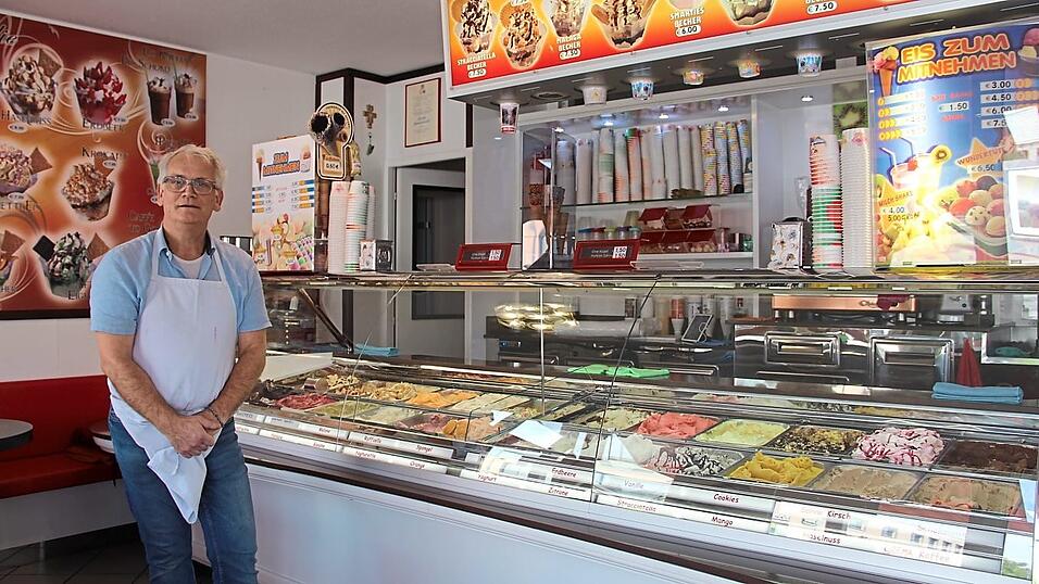 Das 'Original': Alberto Moretti stellt sein Eis selbst her.