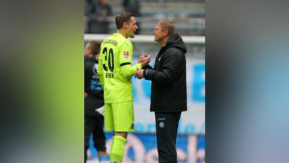 Vitus Eicher erhielt im ersten Spiel unter dem neuen Trainer Torsten Fröhling seine Chance im 'Löwen'-Tor. (Foto: sampics/Augenklick)
