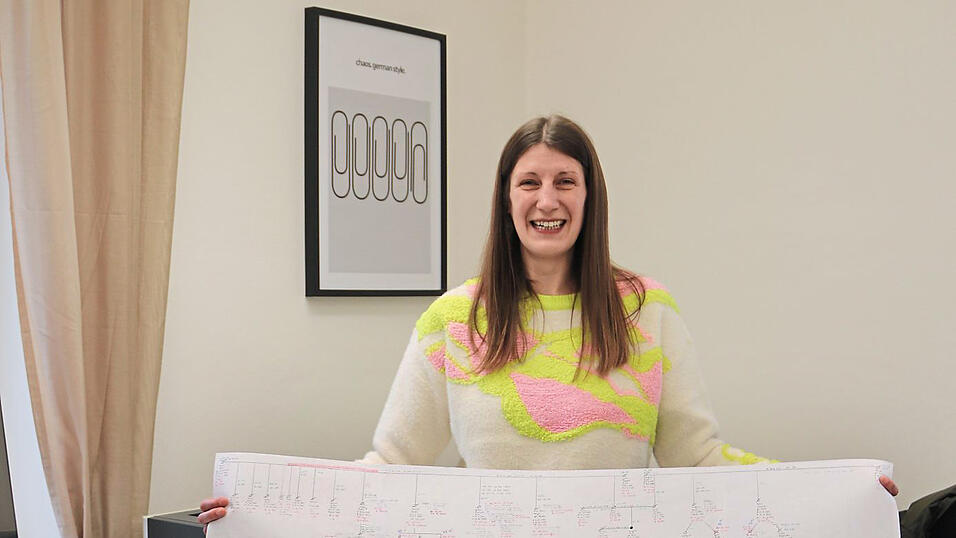 Kaum zu glauben, aber wahr: Manchmal m&uuml;ssen Lisa Schuster und ihre Kolleginnen ganz banal zu Stift, Lineal und Kleber greifen, um sich selbst einen Erben-Stammbaum aufzuzeichnen - trotz E-Akte.