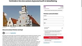 Gut 1.000 Unterschriften hatte die Petition zum Verhindern der Asylunterkunft bereits. Bis sie nach einem Anruf bei Manuel Jungmayer, dem Veranstalter der Kundgebung, plötzlich verschwand.