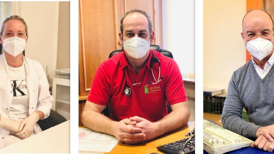 Standen in Sachen Corona Rede und Antwort: die Further &Auml;rzte Dr. Simone Margeth, Dr. Thomas Schenkl, Dr. Stefan Enderlein und Dr. Gerhard Groeneveld (von links).