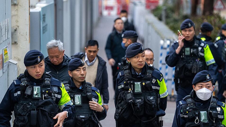 Das Polizeiaufgebot zum Tag der Strafmaßverkündung war groß. Das Polizeiaufgebot zum Tag der Strafmaßverkündung war groß.