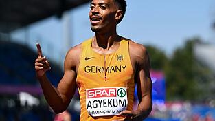 Emil Agyekum hat EM-Silber über 400 Meter Hürden gewonnen. Emil Agyekum hat EM-Silber über 400 Meter Hürden gewonnen.