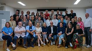 Die Gruppe der anwesenden Stadtratskandidaten.