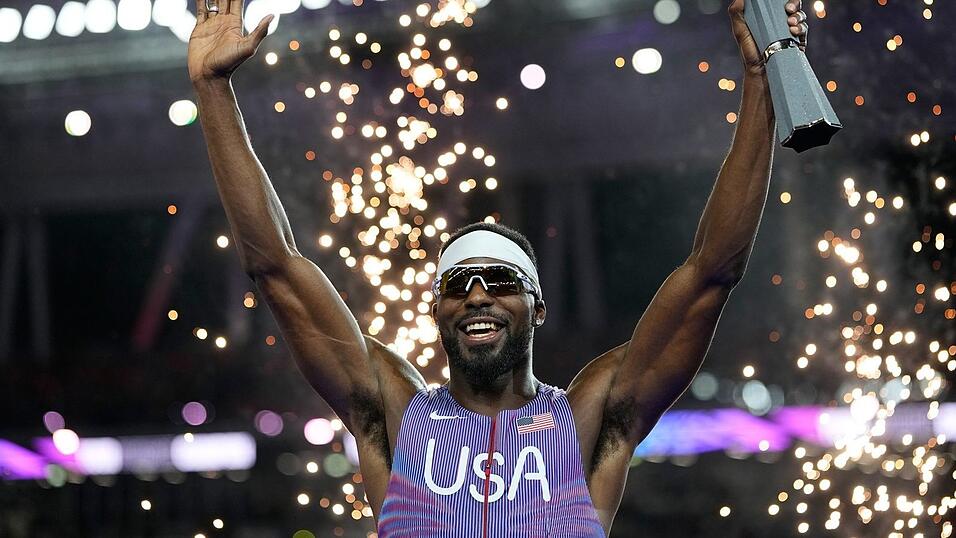 US-Sprinter Kenneth Bednarek siegte über die 100 Meter. US-Sprinter Kenneth Bednarek siegte über die 100 Meter.